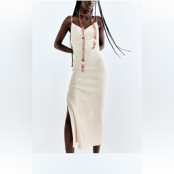 Zara Dresses & Skirts - Zara Textured Midi Sleeveless Deess
